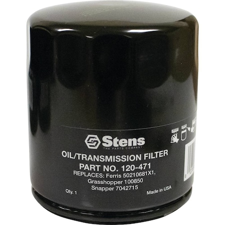 Stens Transmission Filter Grasshopper Hustler Snapper Wright Mfg 120-471 120-471